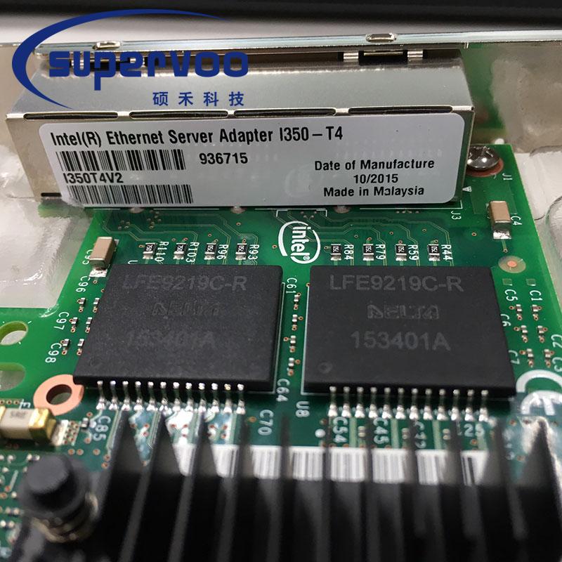 I350-T4 Intel I350T4 Qual Port PCIe x4 GIG Ethernet Server Adapter 