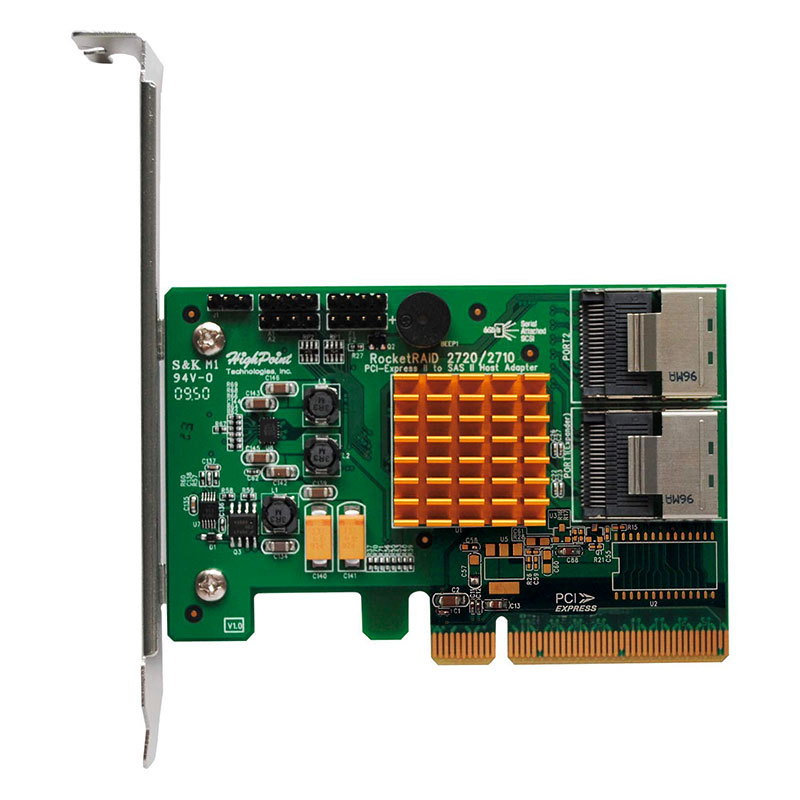 RocketRAID 2720 8 Port Int. SAS/SATA 6Gb RAID PCIe 2.0 x8 RAID Controller RR2720 